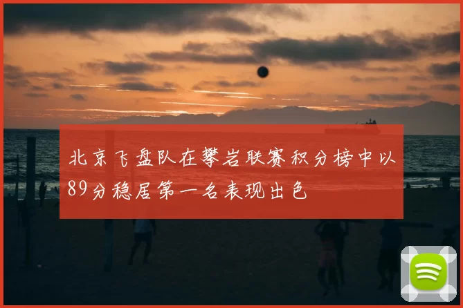 北京飞盘队在攀岩联赛积分榜中以89分稳居第一名表现出色