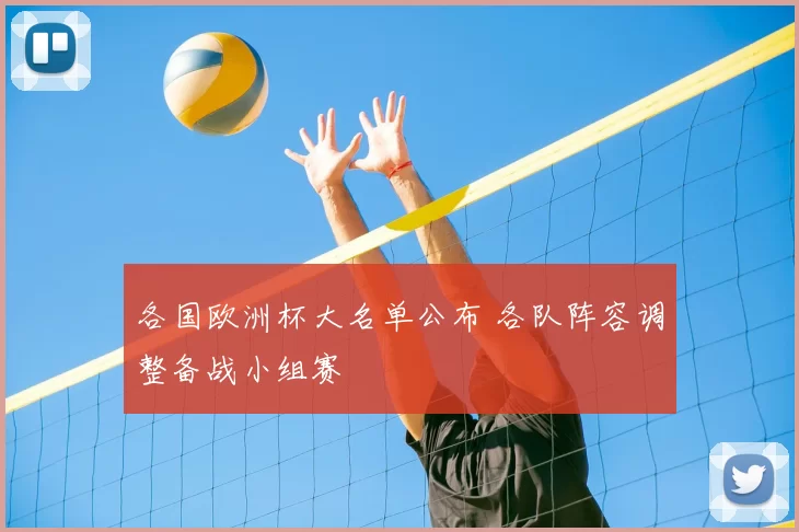 各国欧洲杯大名单公布 各队阵容调整备战小组赛